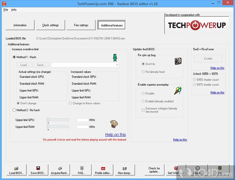 Radeon bios editor как пользоваться