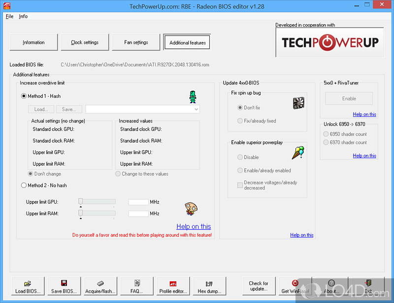 Radeon BIOS Editor screenshot