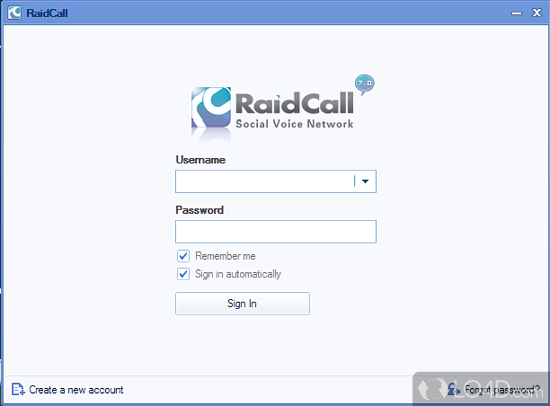 Chat and voice for small groups - Screenshot of RaidCall