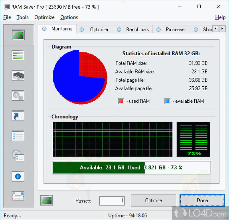 Get the most out of computer in terms or speed and performance - Screenshot of RAM Saver Pro