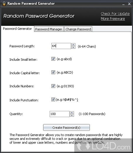 #1. Screenshot of Random Password Generator.