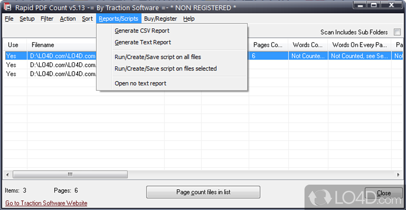 Rapid PDF Count screenshot