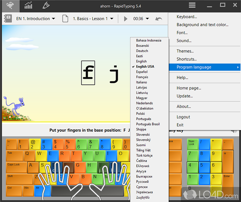 Regular QWERTY keyboard or something a little less traditional - Screenshot of Rapid Typing Tutor