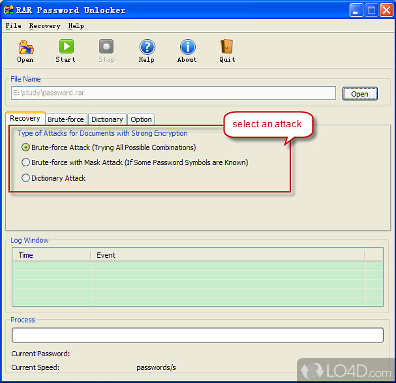 RAR Password Unlocker: PassFab for RAR - Screenshot of RAR Password Unlocker