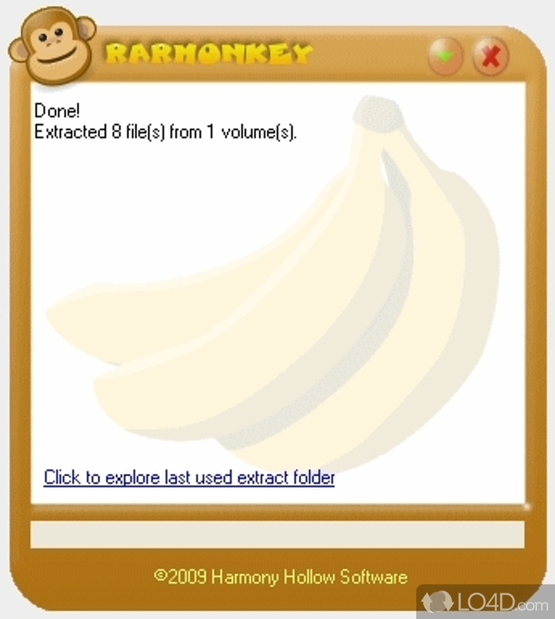 Alternative RAR extractor - Screenshot of RarMonkey