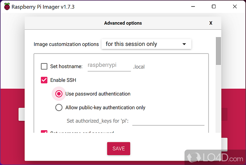 Create images on SD cards to run and install the Raspberry Pi OS - Screenshot of Raspberry Pi Imager