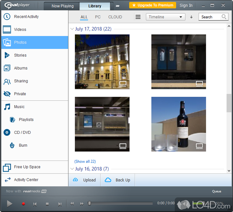 Have your media files wherever you go - Screenshot of RealPlayer