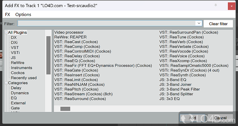 Multitrack audio and MIDI recorder for your Windows PC - Screenshot of REAPER