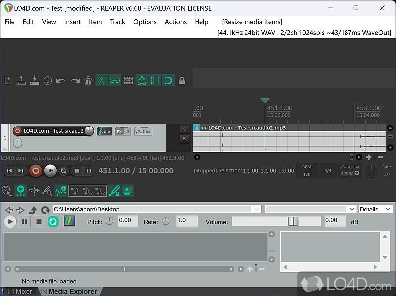 Software solution that can be used to record, arrange, edit - Screenshot of REAPER