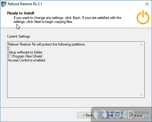 Preserve previous data at restart - Screenshot of Reboot Restore Rx