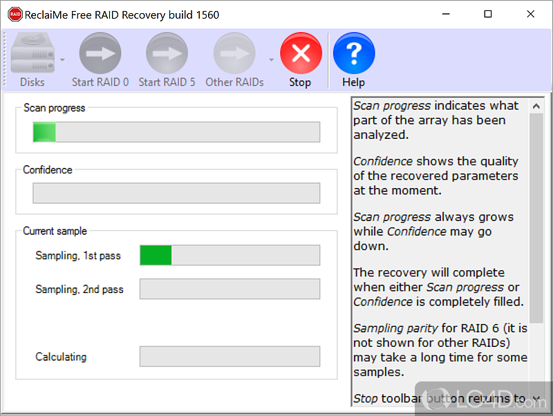 A very easy to use data recovery assistant for RAID configurations - Screenshot of ReclaiMe Free RAID Recovery