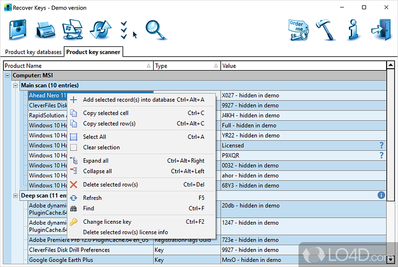 recover keys software