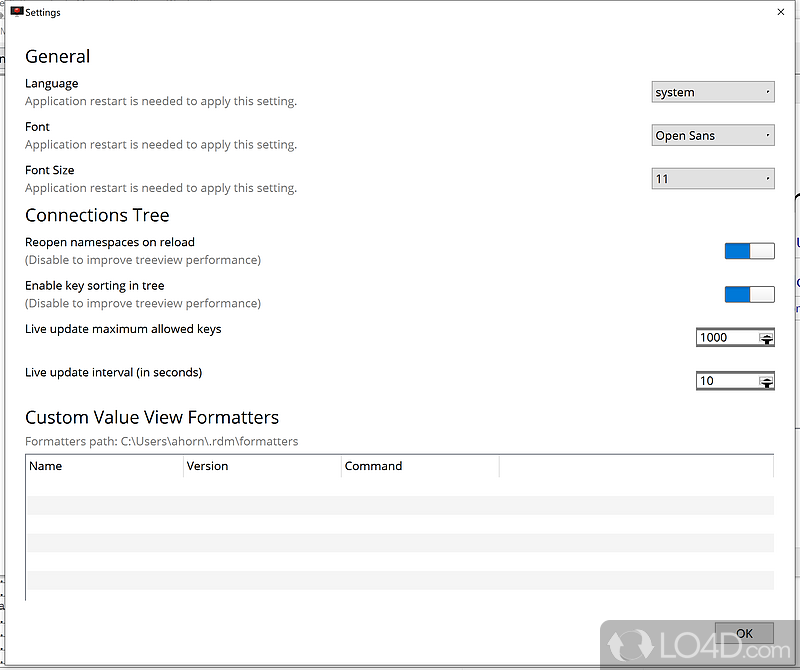 Helps you deal with Redis databases without having to go through complicated processes - Screenshot of Redis Desktop Manager