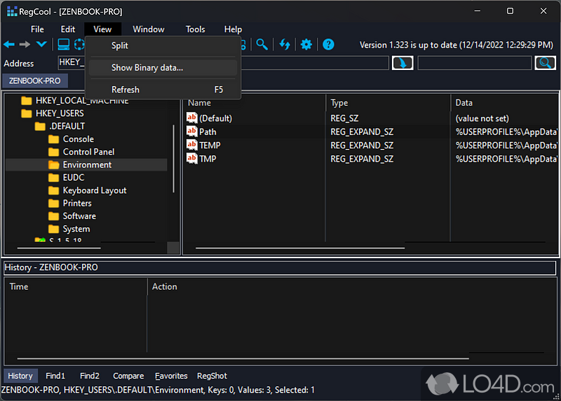 Edit registry files - Screenshot of RegCool