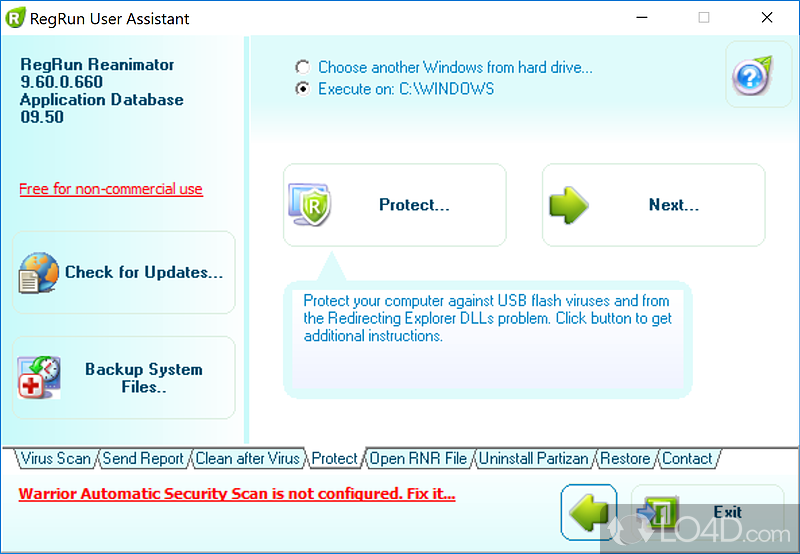Remove certain types of spyware, adware and malware - Screenshot of RegRun Reanimator