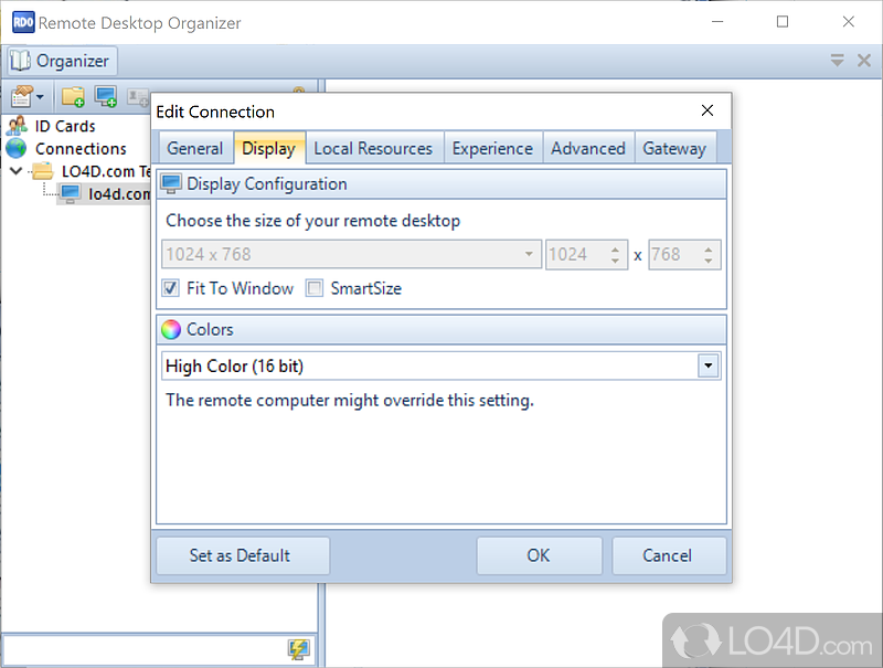 Remote Desktop Organizer screenshot