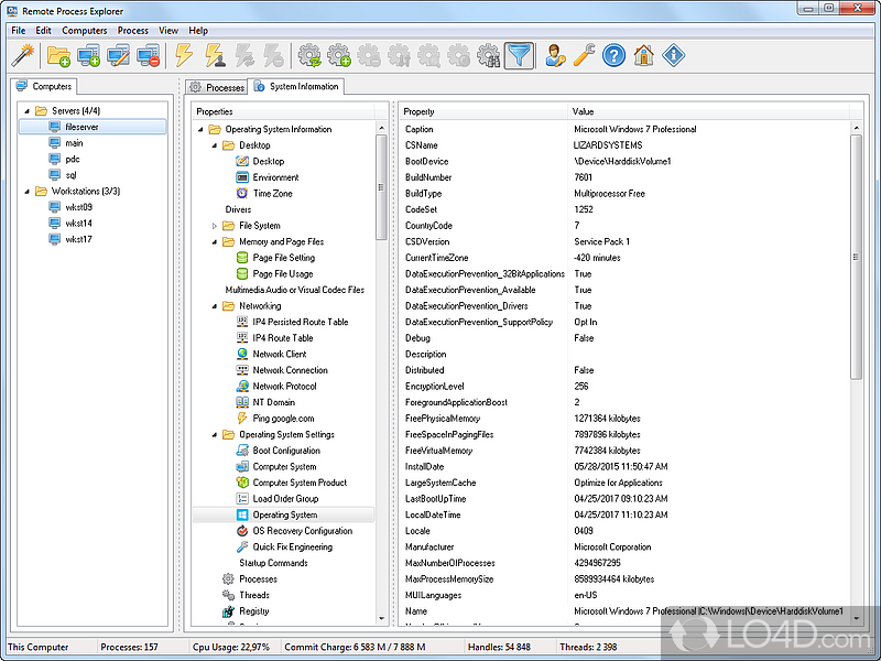 Remote Process Explorer: Import computers - Screenshot of Remote Process Explorer