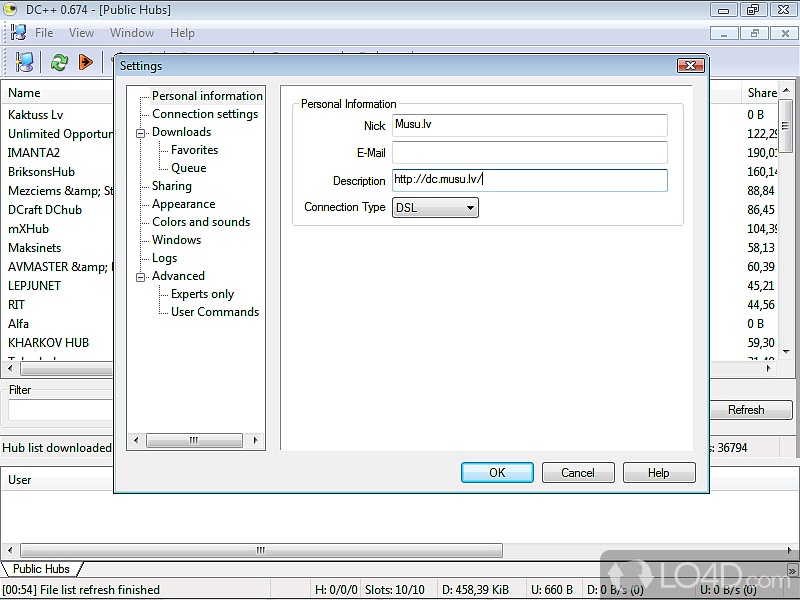 Typical and intuitive interface - Screenshot of RevConnect