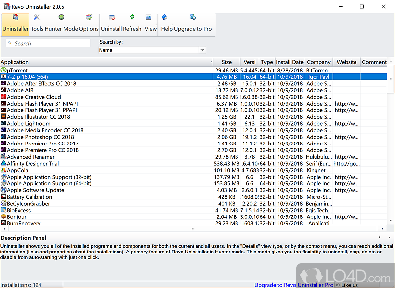 Advanced cleanup operations - Screenshot of Revo Uninstaller