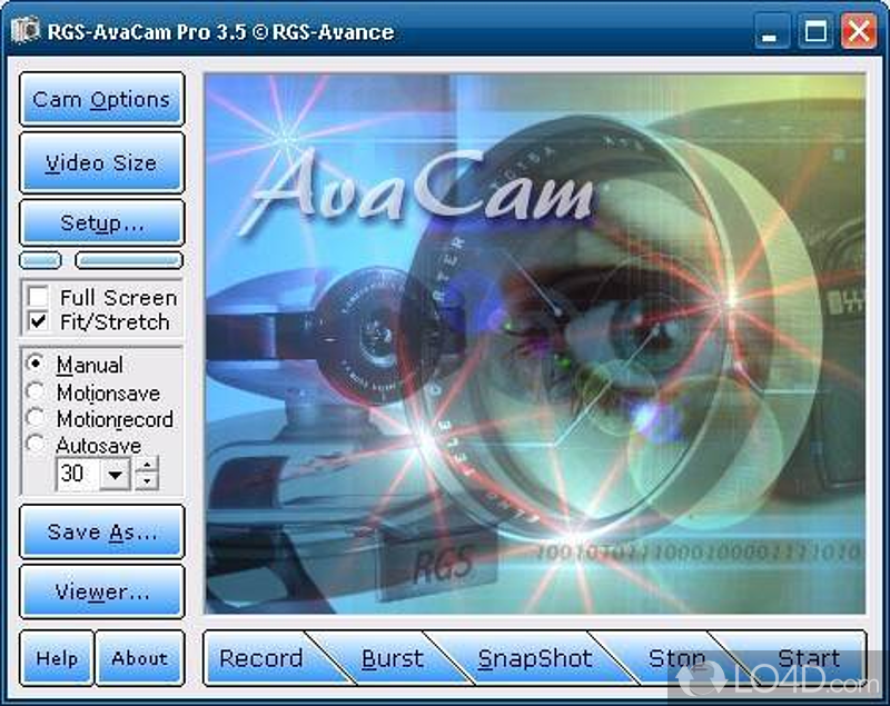 Designed to record videos, take screenshots, view the images - Screenshot of RGS-AvaCam