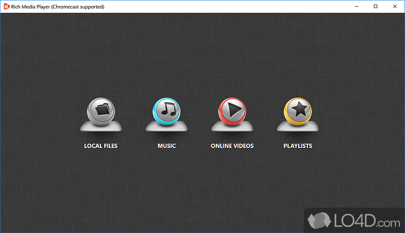 Rich Media Player: User interface - Screenshot of Rich Media Player