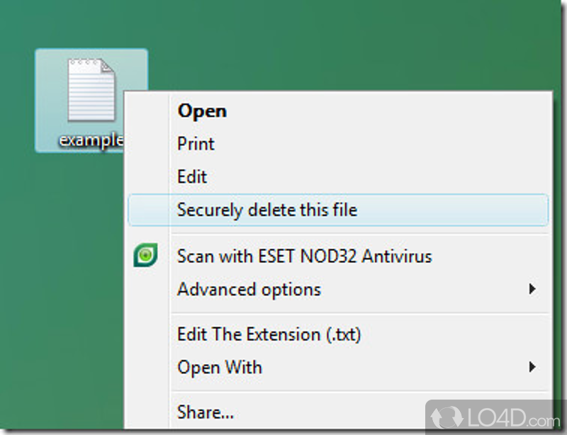 Will help you securely delete files - Screenshot of RightDelete