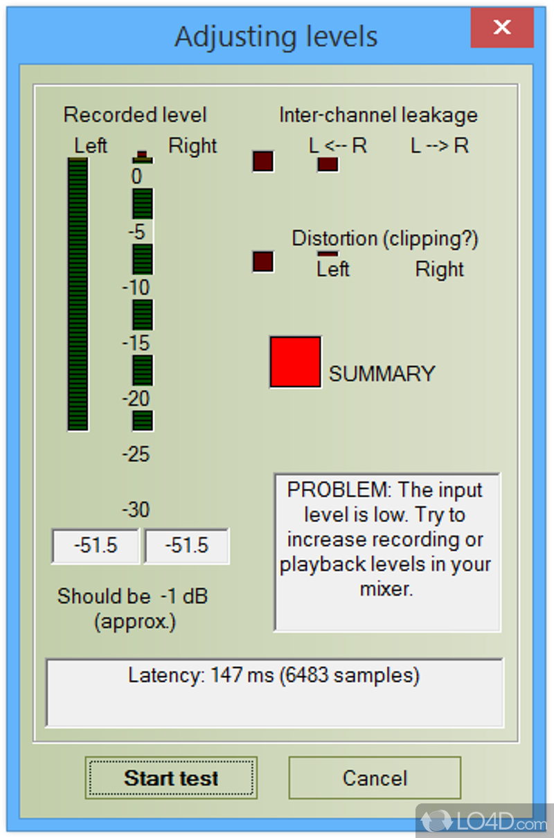 Test the true potential of your audio card - Screenshot of RightMark Audio Analyzer