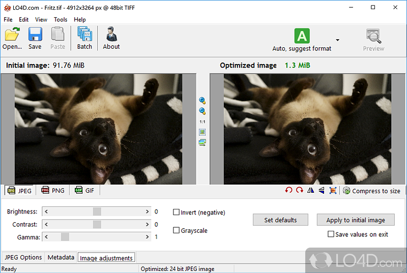Optimize your photos - Screenshot of RIOT