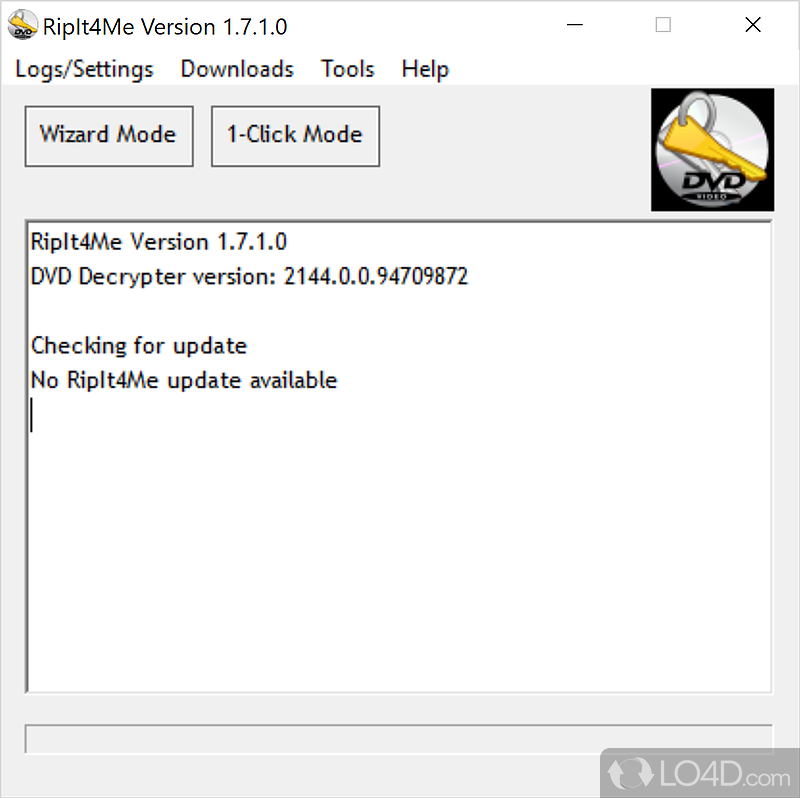 Back up protected DVDs using the built-in wizard - Screenshot of RipIt4Me