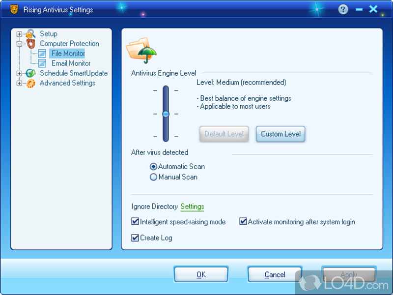 Free unobtrusive antivirus tool - Screenshot of Rising Antivirus Free Edition