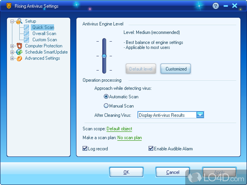 Antivirus protects computer from viruses,Trojans - Screenshot of Rising Antivirus Free Edition