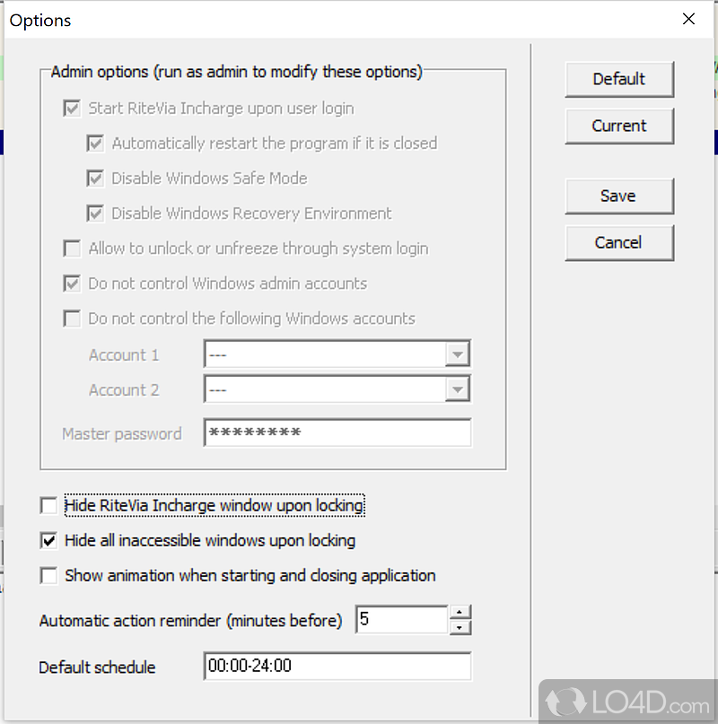 Handy Internet and app access blocker - Screenshot of RiteVia Incharge