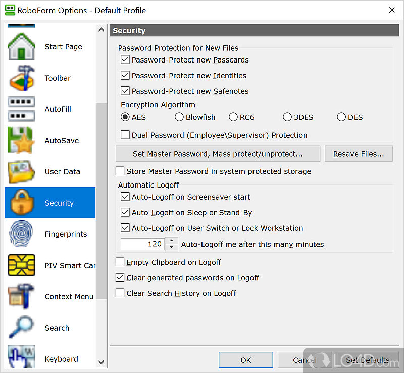 Filling forms faster, easier, and more secure - Screenshot of RoboForm