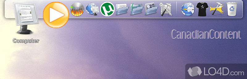 A visually appealing alternative to the Taskbar - Screenshot of RocketDock