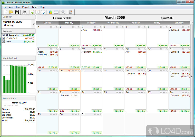 Money Calendar (formerly Rylstim Budget) screenshot