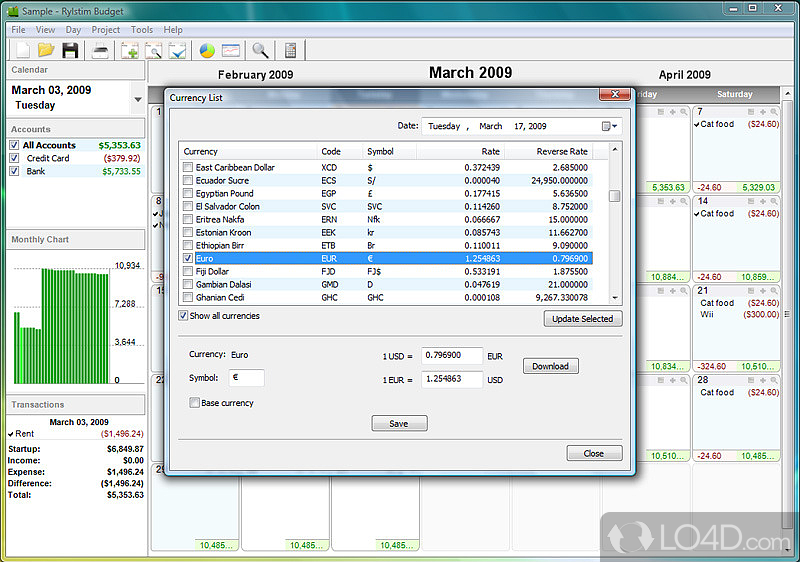 Money Calendar (formerly Rylstim Budget) screenshot