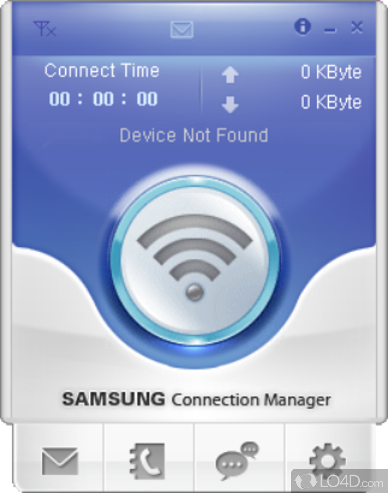 Create a wireless bridge between PC and mobile phone in order to easily manage contacts - Screenshot of Samsung Connection Manager