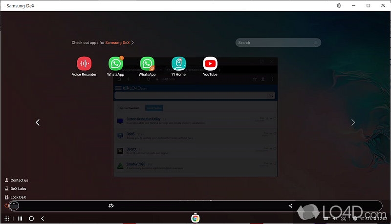 Works with the latest Samsung smartphones and tablets - Screenshot of Samsung DeX