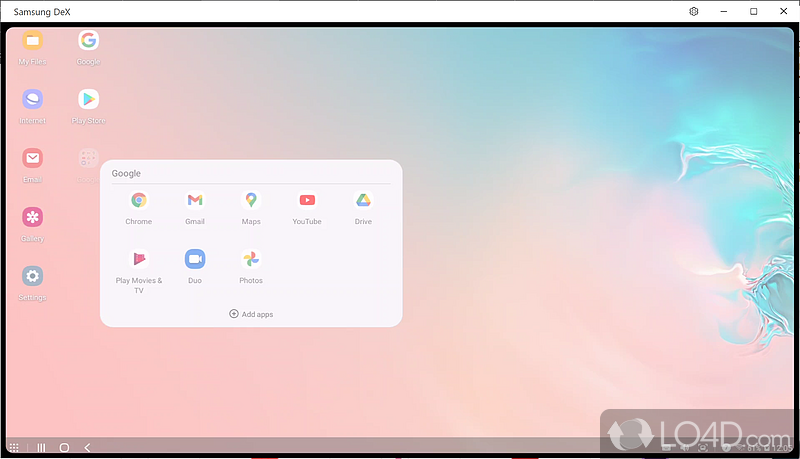 Efficiently multitask between devices - Screenshot of Samsung DeX