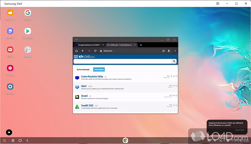Allows you to take multitasking to the next level - Screenshot of Samsung DeX