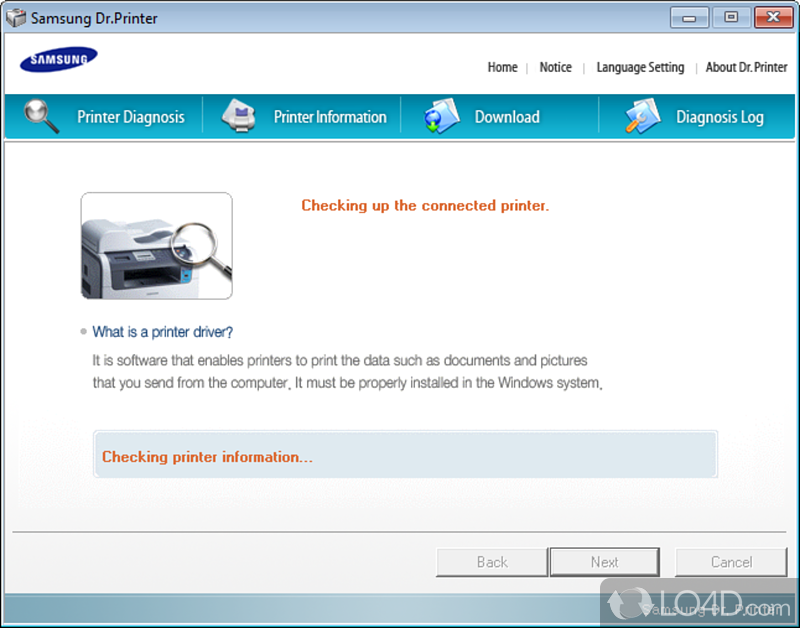 Samsung Dr. Printer screenshot