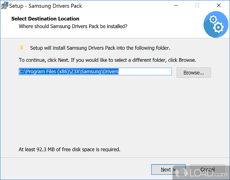Collection of drivers for Samsung Android devices - Screenshot of Samsung Drivers Pack