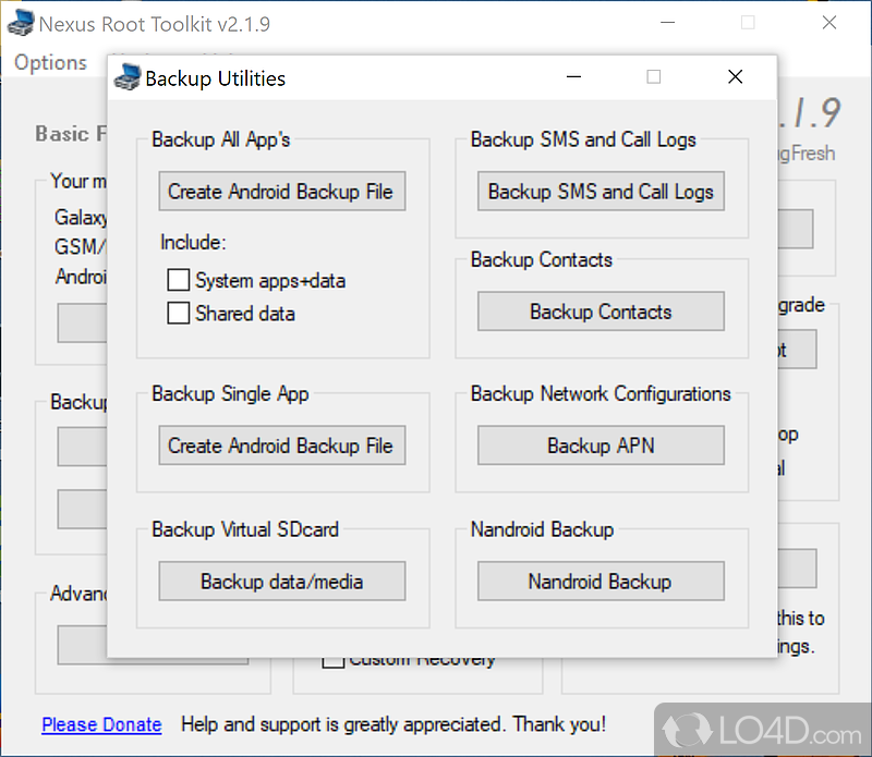 Gain complete privileges using an easier manner - Screenshot of Nexus Root Toolkit