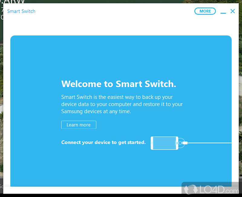 Clean and simple interface - Screenshot of Samsung Smart Switch