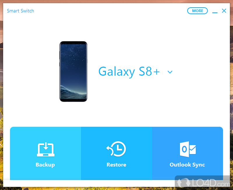 Ease the migration from other smart phones to Samsung devices by backing up the data in a smart way - Screenshot of Samsung Smart Switch