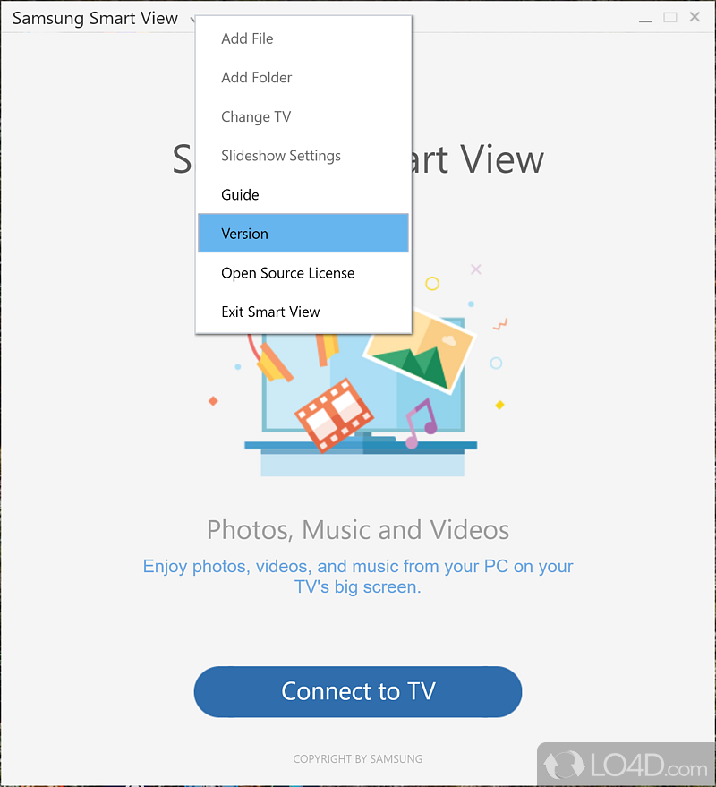 Enjoy multimedia content from your mobile and PC on your Samsung Smart TV - Screenshot of Samsung Smart View