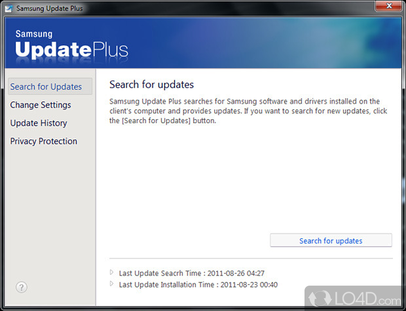 Keep software, firmware and driver components for Samsung PC up-to-date - Screenshot of Samsung Update Plus