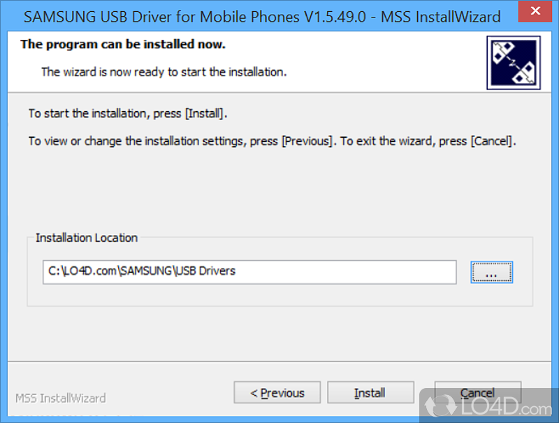 Free driver for app development - Screenshot of Samsung USB Driver for Mobile Phones