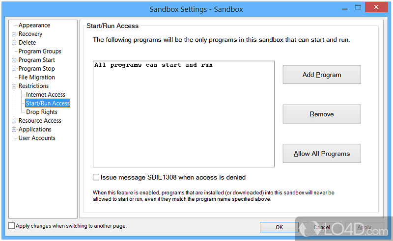 Avoid viruses, phishing and more - Screenshot of Sandboxie