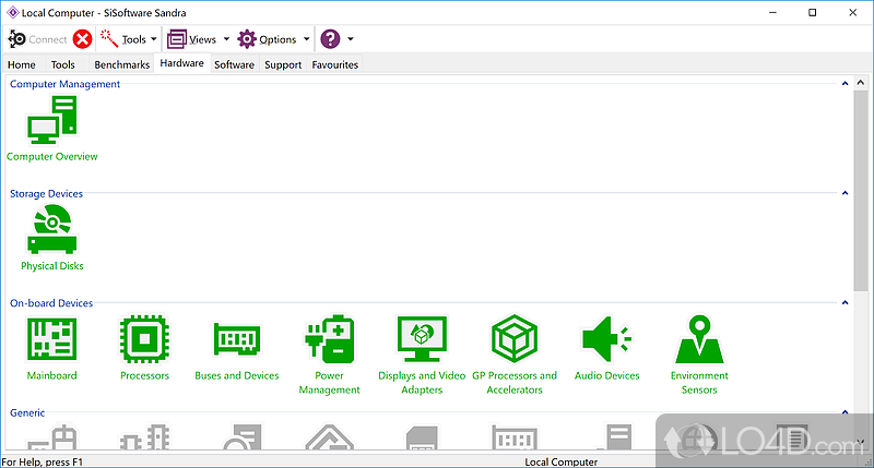 All around tool, benchmarking, system diagnostic and analyser - Screenshot of SiSoftware Sandra Lite